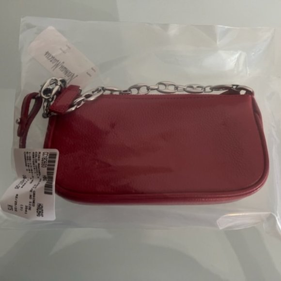 BY FAR Mini Rachel Red Gloss Grained Bag - Picture 13 of 13